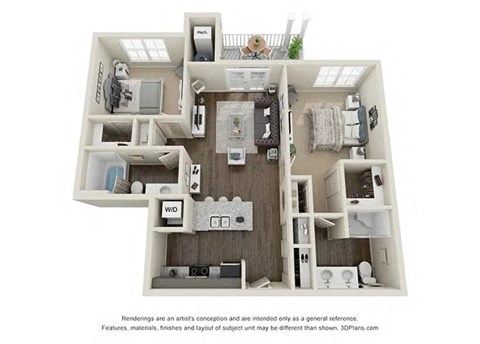 a 1 bedroom floor plan with a bathroom and a living room